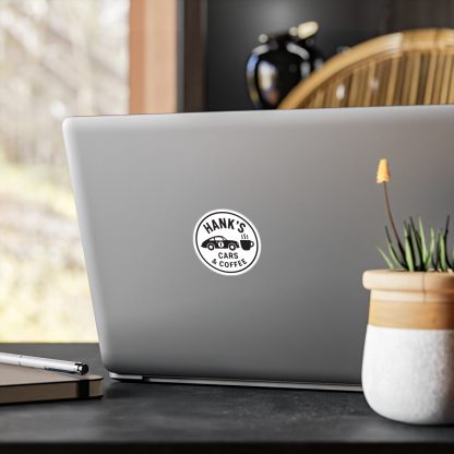 Hank's Cars & Coffee Vinyl Sticker | Vinyl Bumper Sticker - Image 4