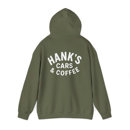 Hank's Cars & Coffee Black & White Logo Hoodie - Image 7