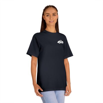 Hank's Cars & Coffee - Black & White Logo Heavyweight Tee - Image 3