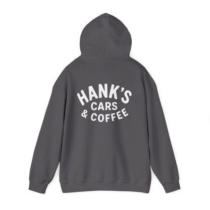 Hank's Cars & Coffee Black & White Logo Hoodie - Image 19