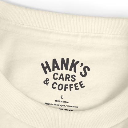 Hank's Cars & Coffee Logo - Heavyweight Tee - Image 3