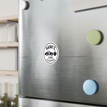 Hank's Cars & Coffee Vinyl Sticker | Vinyl Bumper Sticker - Image 3