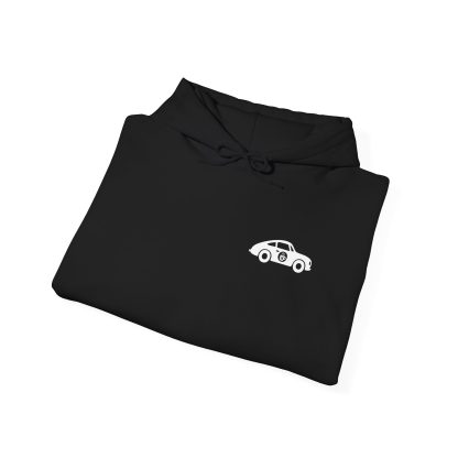 Hank's Cars & Coffee Black & White Logo Hoodie - Image 4